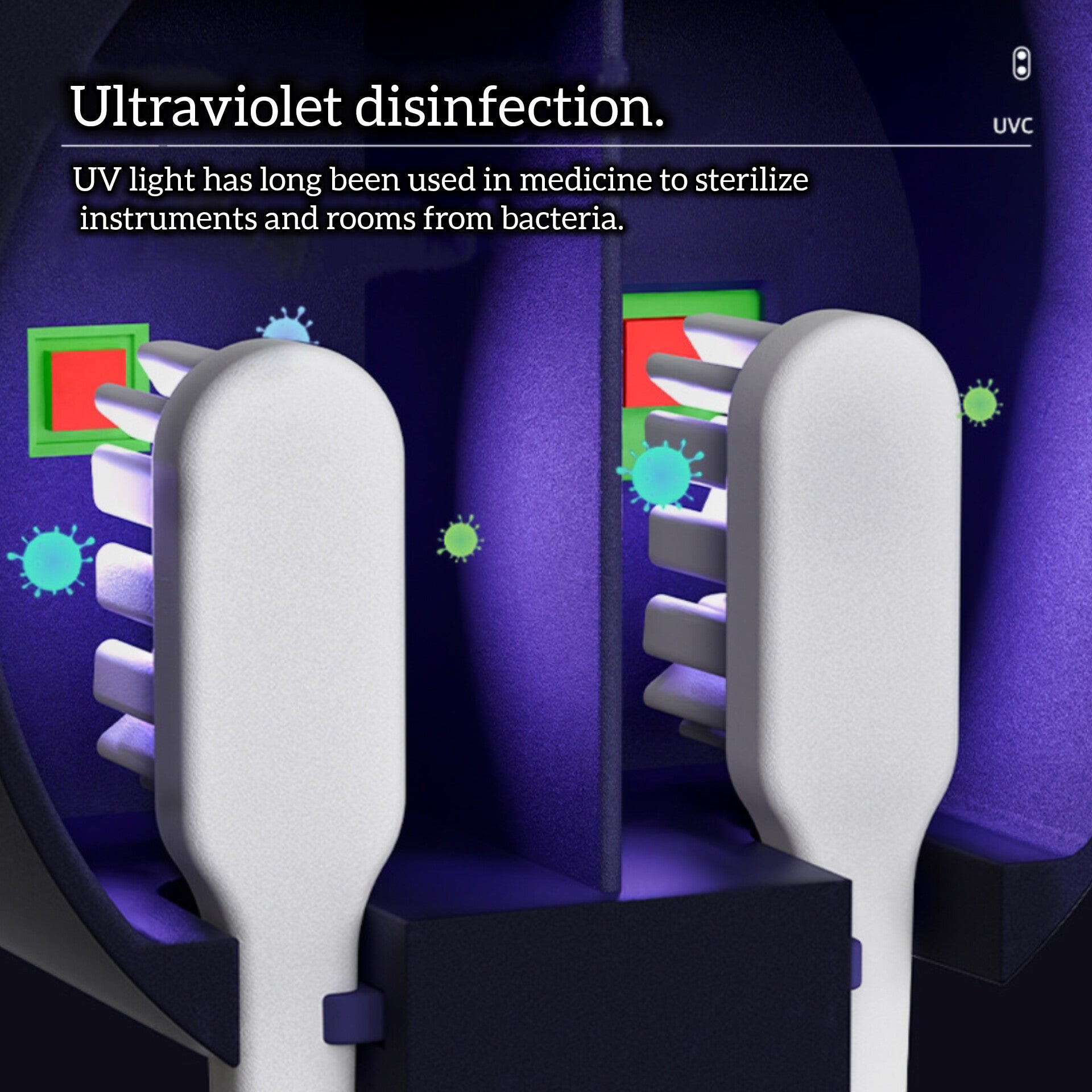 UVION™ Smart UV Toothbrush Sanitizer with Drying Function